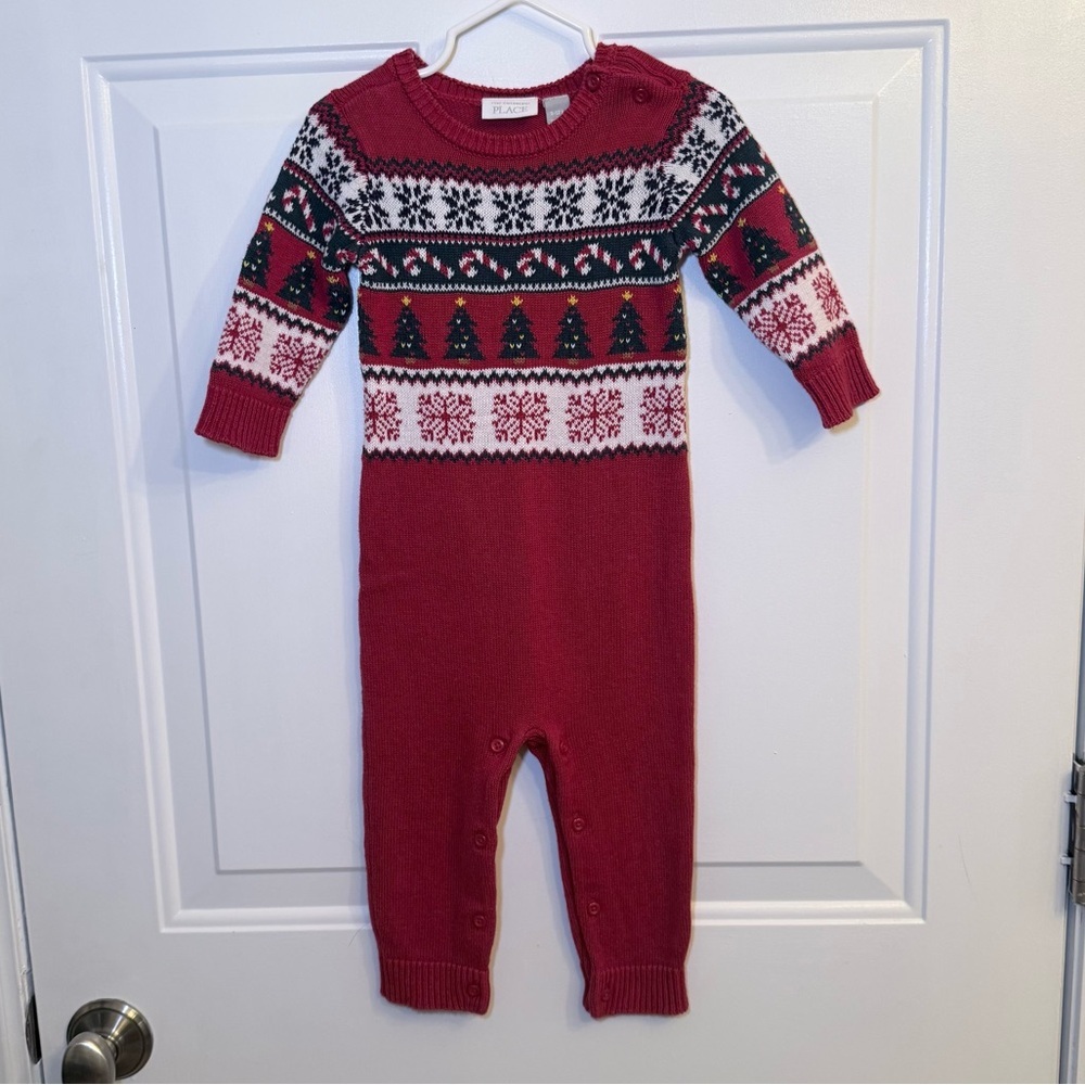 The Children's Place Red and Green Holiday Bodysuit